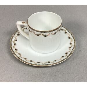 Vintage Porcelain Calais Cup And Saucer - Made In Czechoslovakia